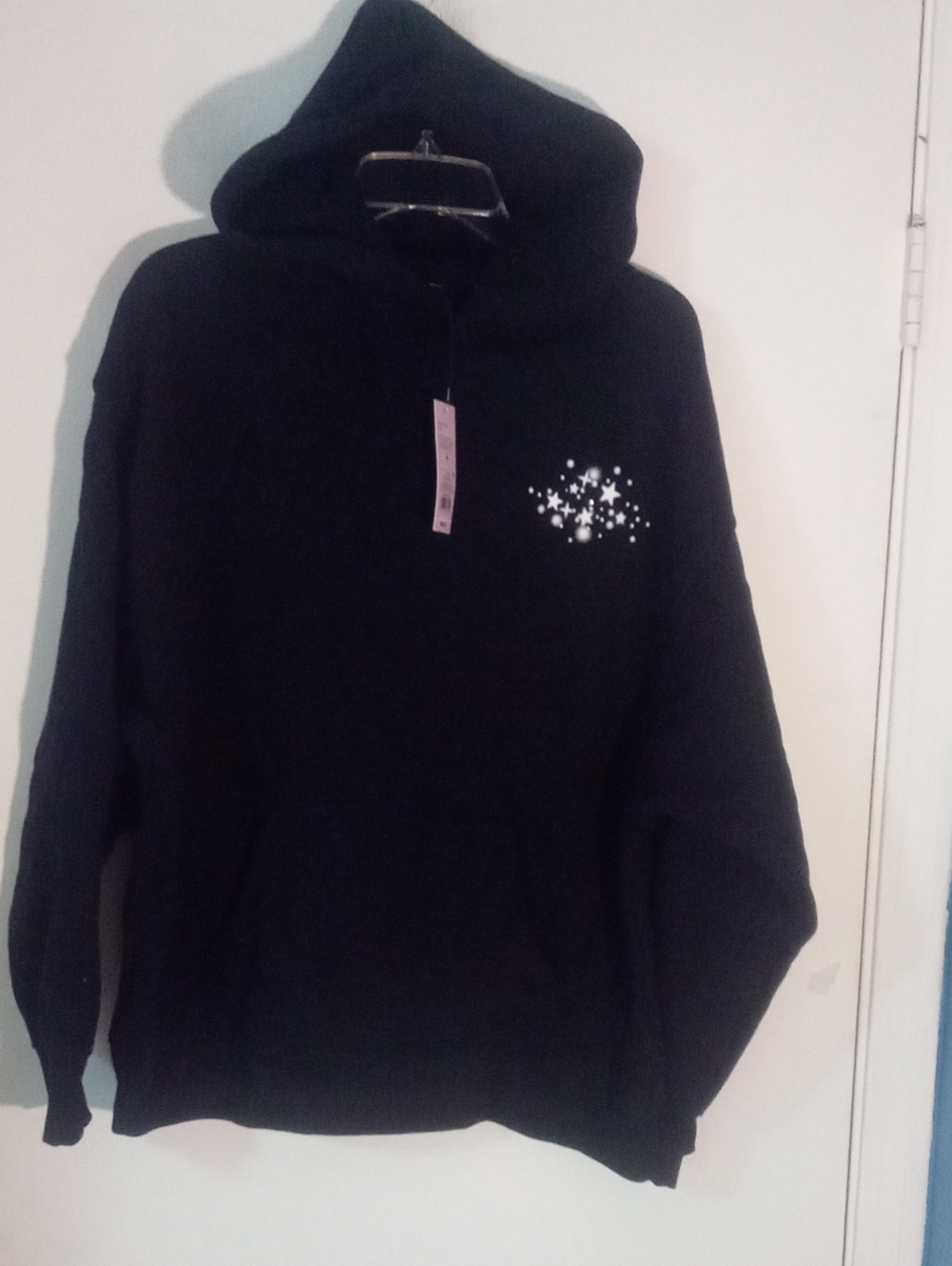 Wild Fable Black Hoodie Medium NWT $28 Disco Ball Graphic Bling - Picture 1 of 4